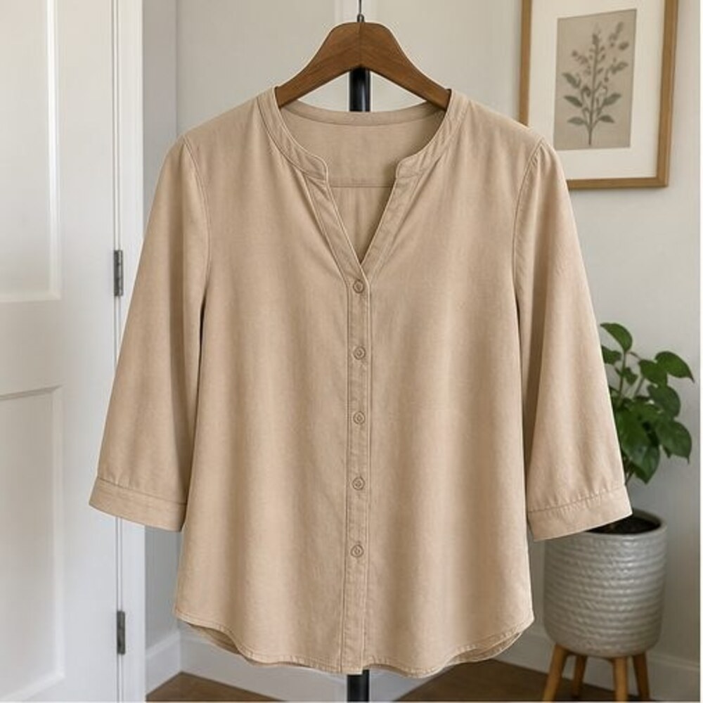 Sand Smocked Top